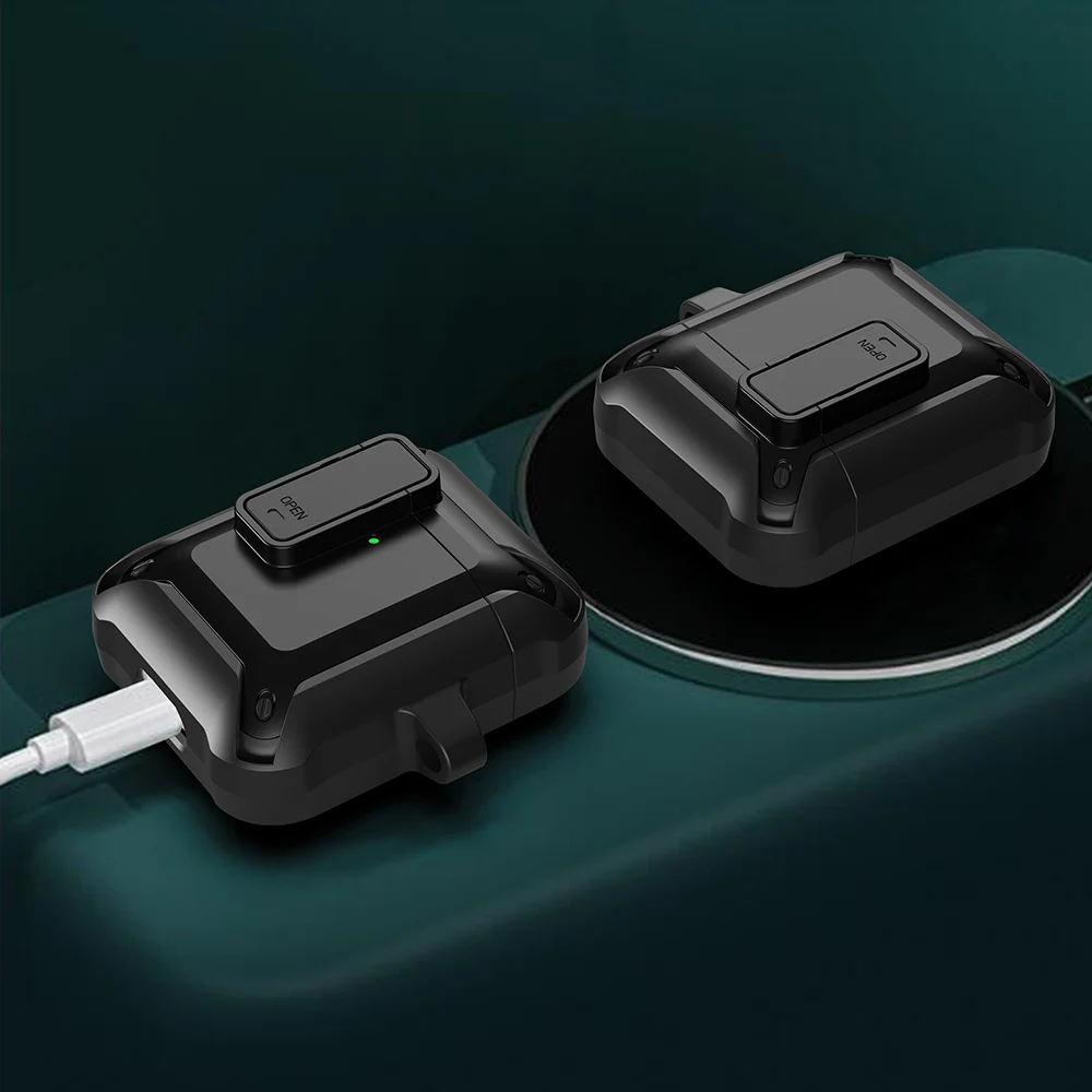 Чехол для Airpods 2 1 чехол наушников с пряжкой и переключателем противоударный Apple