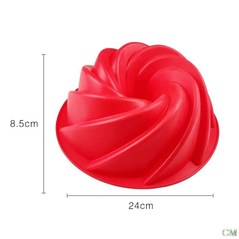 

Swirl Shaped Silicone Chiffon Cake Mold Pudding Jelly Chocolate Moulds Dessert Mousse Baking Form Pan Cake Decoration Tool