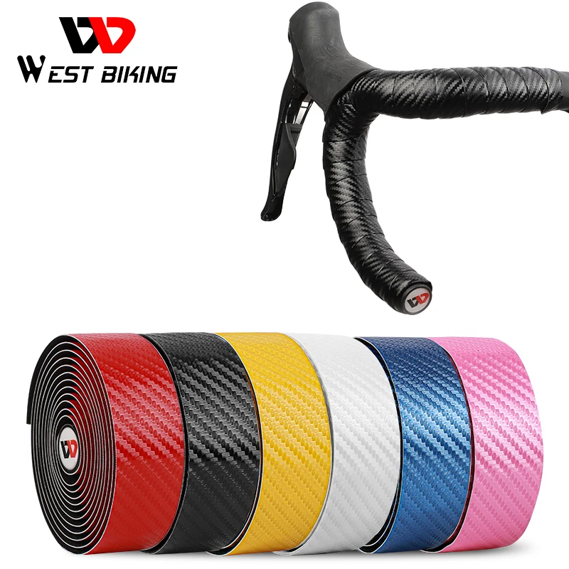 

WEST BIKING Bike Handlebar Tape EVA PU Road Bicycle Handlebar Tape Anti-slip Shock Absorption Cycling Wrap End Plug Accessories
