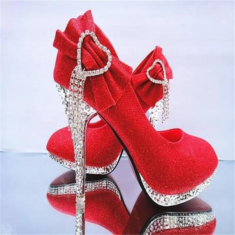 

Autumn And Winter New Elegant Women's Shoes Wedding Shoes High-heeled Shoes Rhinestones Bow Stiletto Single Shoes 7cm/10cm/11cm