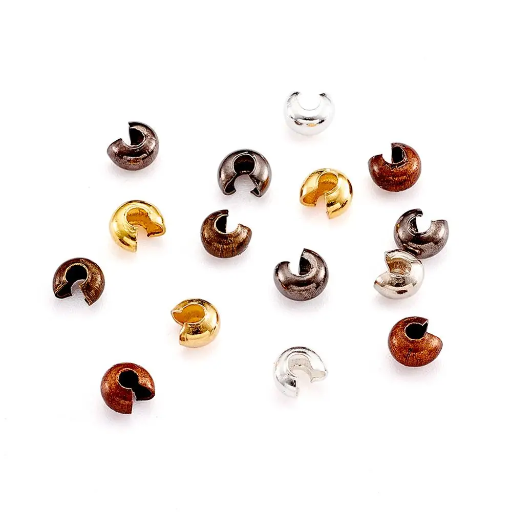 500 шт. Круглые Обжимные крышки для бижутерии 3 мм 4 5 | Украшения и аксессуары