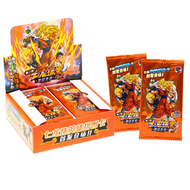 

DRAGON BALL Full Set Limited Edition Anime Figures Hero Card Son Goku Super Saiyan Vegeta IV Bronzing Barrage Flash Cards