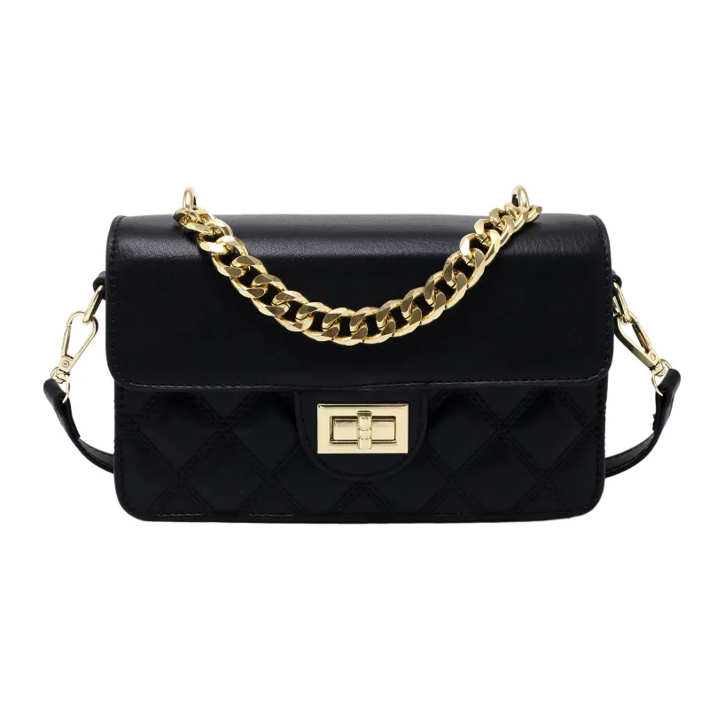

Xiaozhongbao 2021 new fashion rhombus chain bag texture Korean single shoulder messenger bag