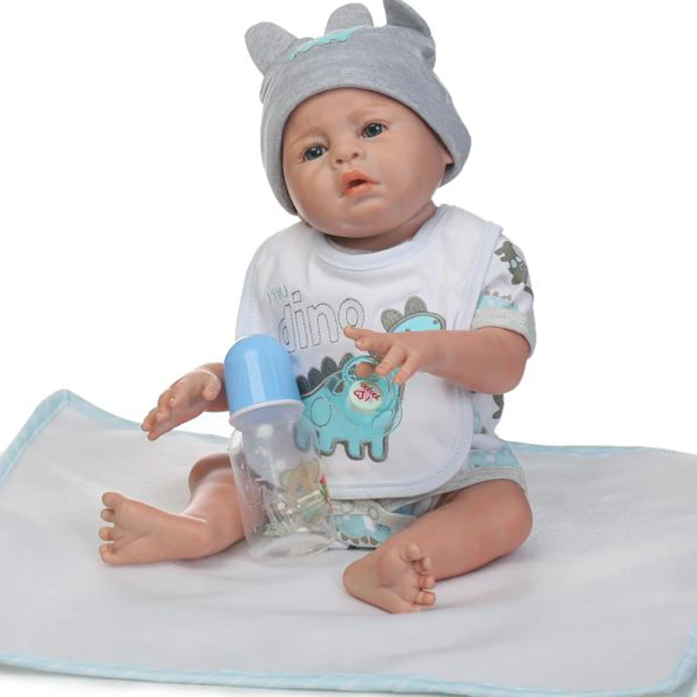 

50cm Full silicone vinyl reborn baby doll newborn boy girl twins lifelike bebe reborn menino bonecas children gift can bathe