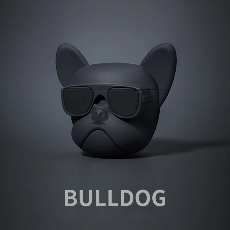 Для AirPod 1 2 чехол милый мультяшный классный стеклянный для наушников Bulldog Apple Airpods