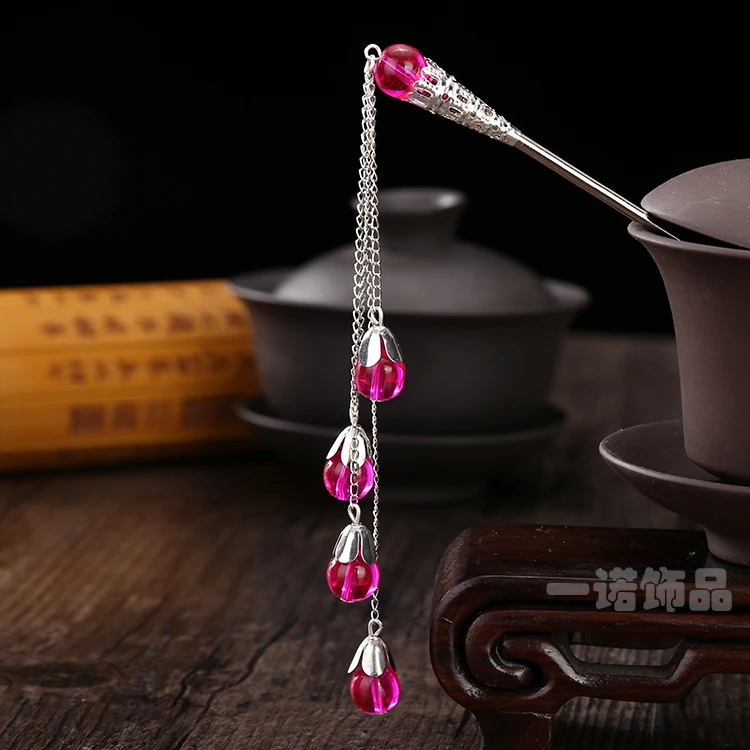 Заколка для волос в стиле ретро с длинными кисточками Классическая