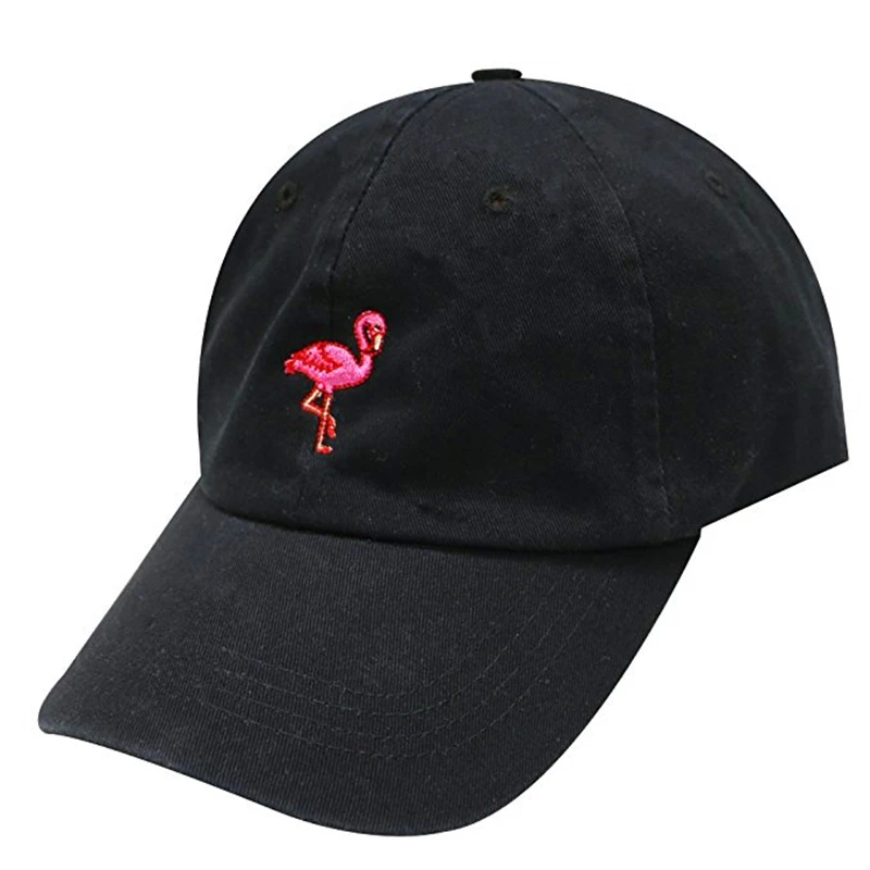 

New Fashion Unisex Snapback Sun Hat Flamingoe Embroidery Cotton Baseball Caps Women Men Solid Color Dad Hats Casquette Homme