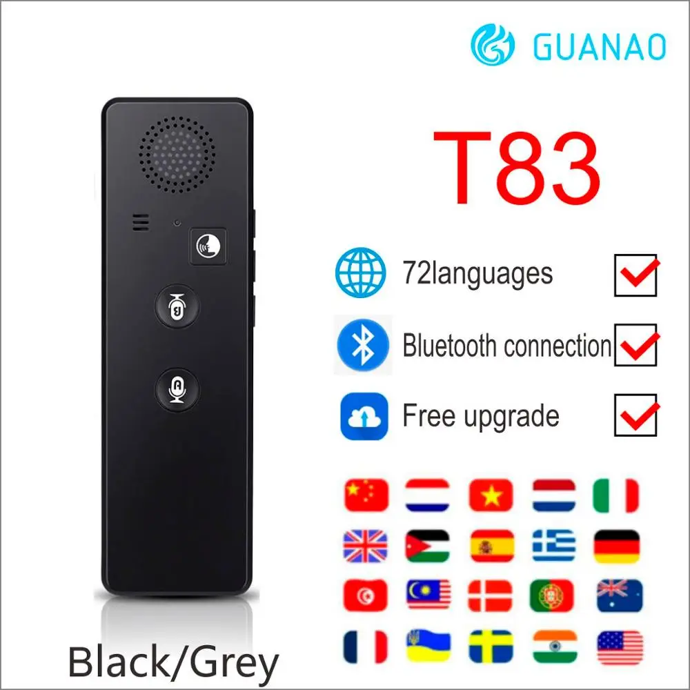 Умный Bluetooth переводчик портативный многоязычный Интеллектуальный голосовой