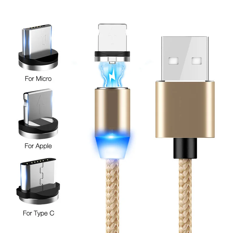 Магнитный кабель Tutew 1 м Micro usb Type C для быстрой зарядки Type-C зарядный провод c iphone 11 X