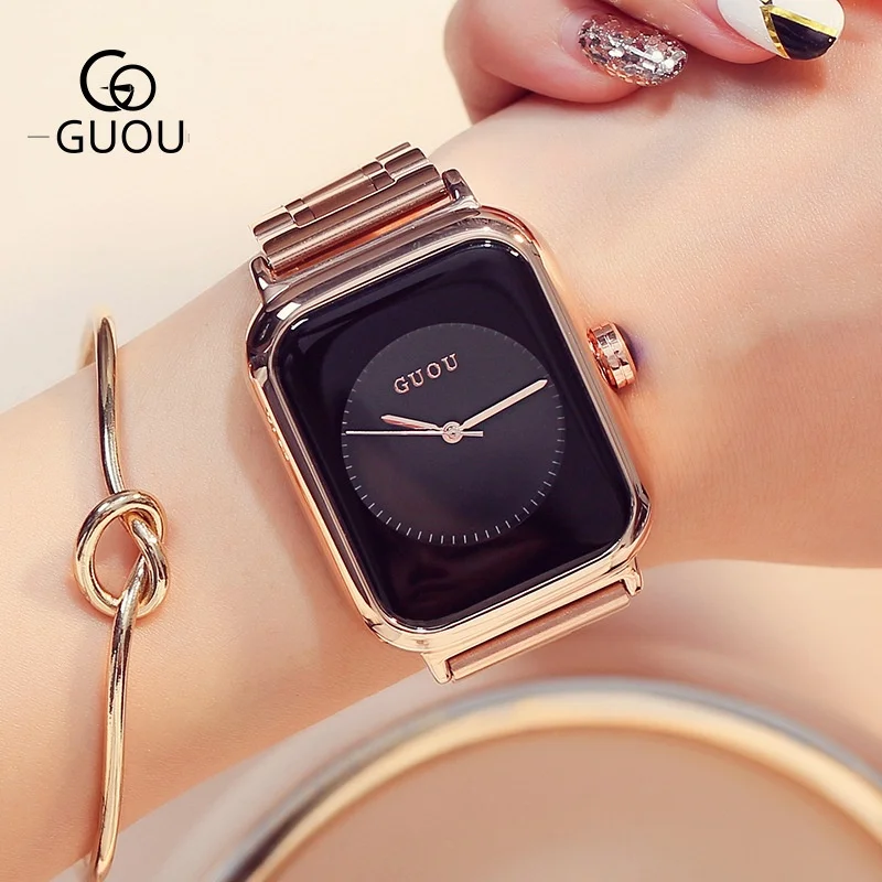 Lism Relojes De Mujer стеклянные золотые с цепочкой саудовские аравийские дизайнерские
