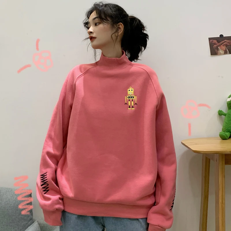 

Женская толстовка с ложным воротником Waitmore, свободный бархатный УТЕПЛЕННЫЙ ТОП В Корейском стиле без застежки, модель Mschf 2019