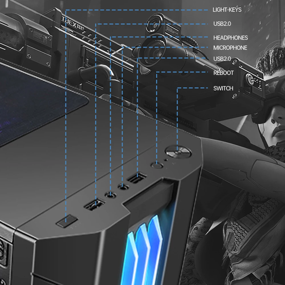 Чехол сделай сам ATX чехол для компьютера игровой шкаф светильник кой окном