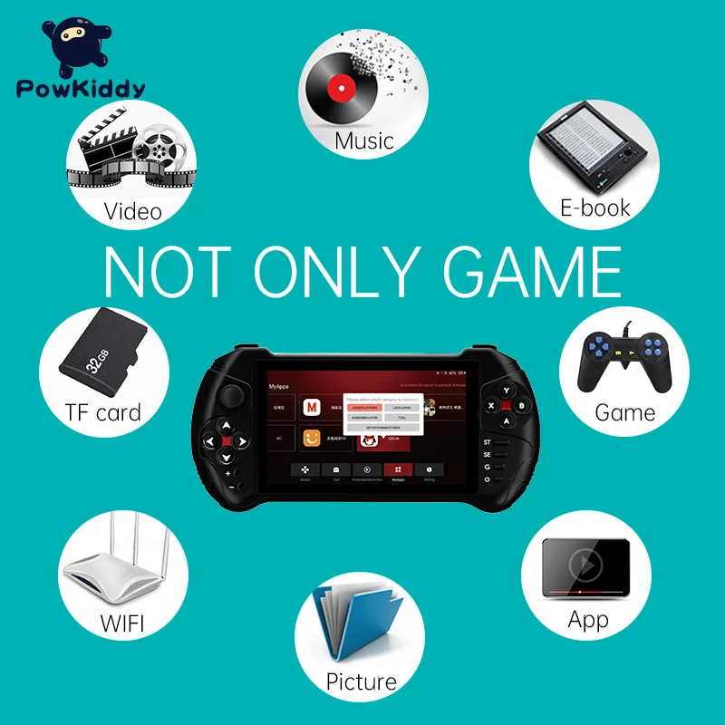 Игровая консоль POWKIDDY X15 на Android 5 дюйма 1280*720 | Электроника
