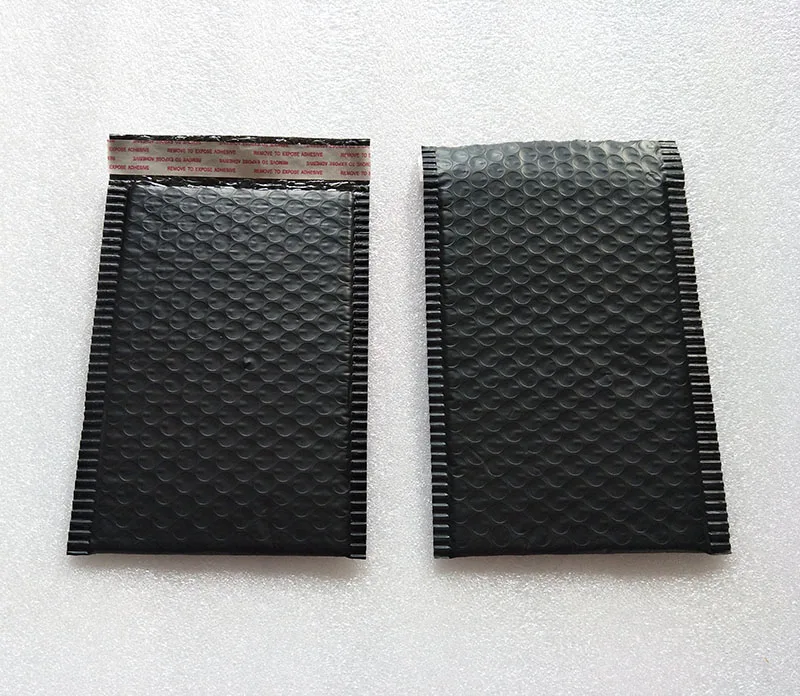25 шт./лот 15x20 + 4 см черные полиэтиленовые конверты для почтовых отправлений