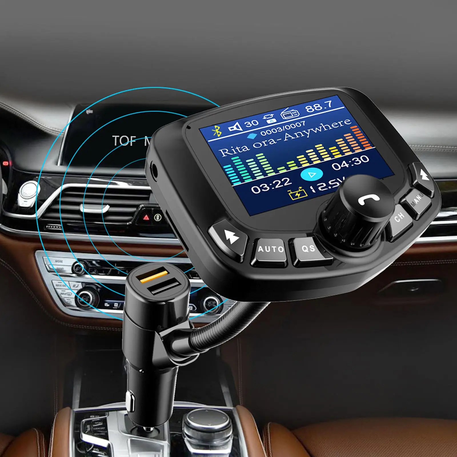 Автомобильный MP3 плеер Bluetooth 5 EQ режимы воспроизведения модулятор передатчика