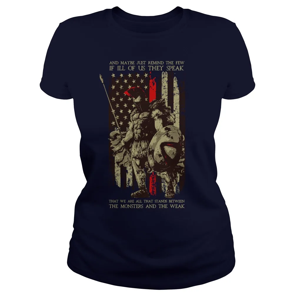 

Spartan Warrior Quotations American Flag Women's T-Shirt