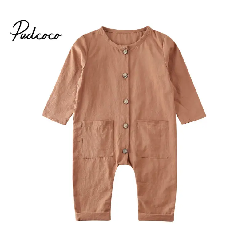 2020 брендовая одежда для новорожденных девочек и мальчиков комбинезон с длинными