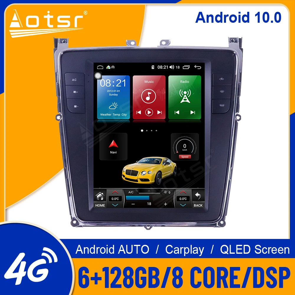 

6 + 128G Android 11 Тесла стиль для Bentley Continental 2012-2019 автомобильное радио мультимедийный видеоплеер Navig стерео головное устройство