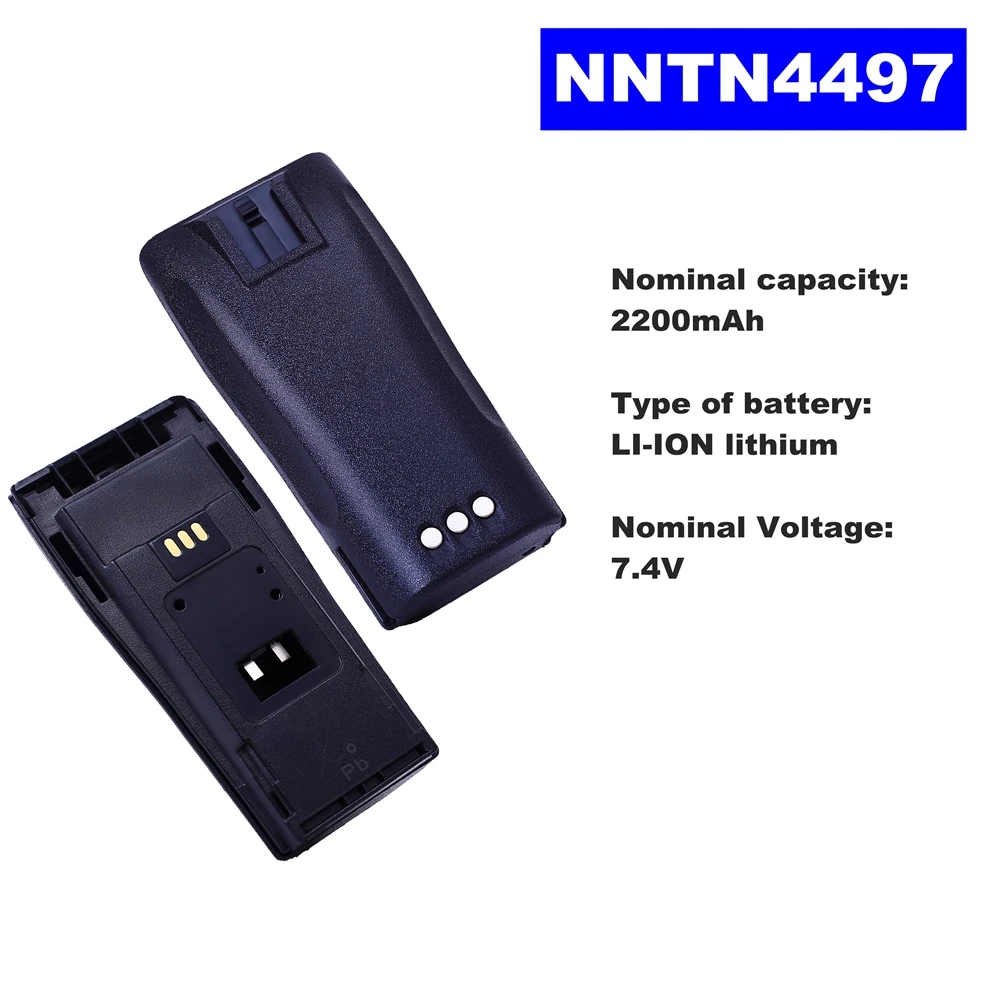 

7.4V 2200mAh LI-ION Radio Battery NNTN4497 For Motorola Walkie Talkie CP140/040/380 EP150/450 DP1400/3688 gp3688Two Way Radio