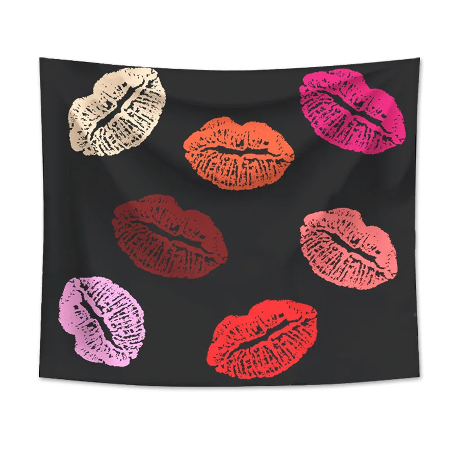 Гобелен с губами и Настенный Коврик для пикника на песчаном пляже палатка