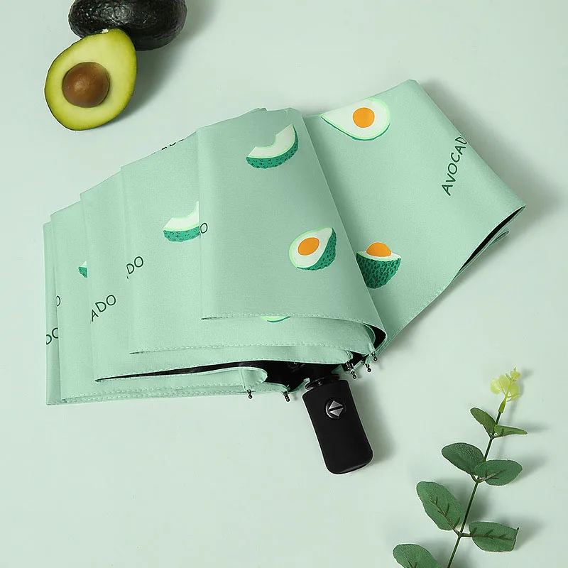 

Sunny Umbrella Sunshade Fruit Series Automatic Optional Black Glue Anti UV Sunscreen Umbrella Folding Umbrella Parasol Umbrella