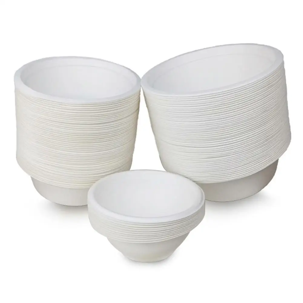 50 шт. биоразлагаемая одноразовая миска контейнер для горячего и холодного