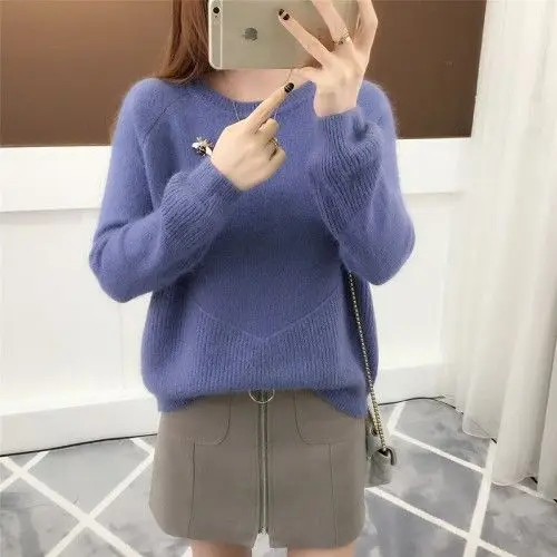 

Sweater Women's Korean Version Of The Loose Winter 2020 New Pullover Autumn Clothes Female Sweater Bottoming Shirt Solid