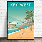 Холщовая картина для путешествий Key West, художественный печатный плакат, картина на стену, современное минималистичное украшение для спальни, гостиной