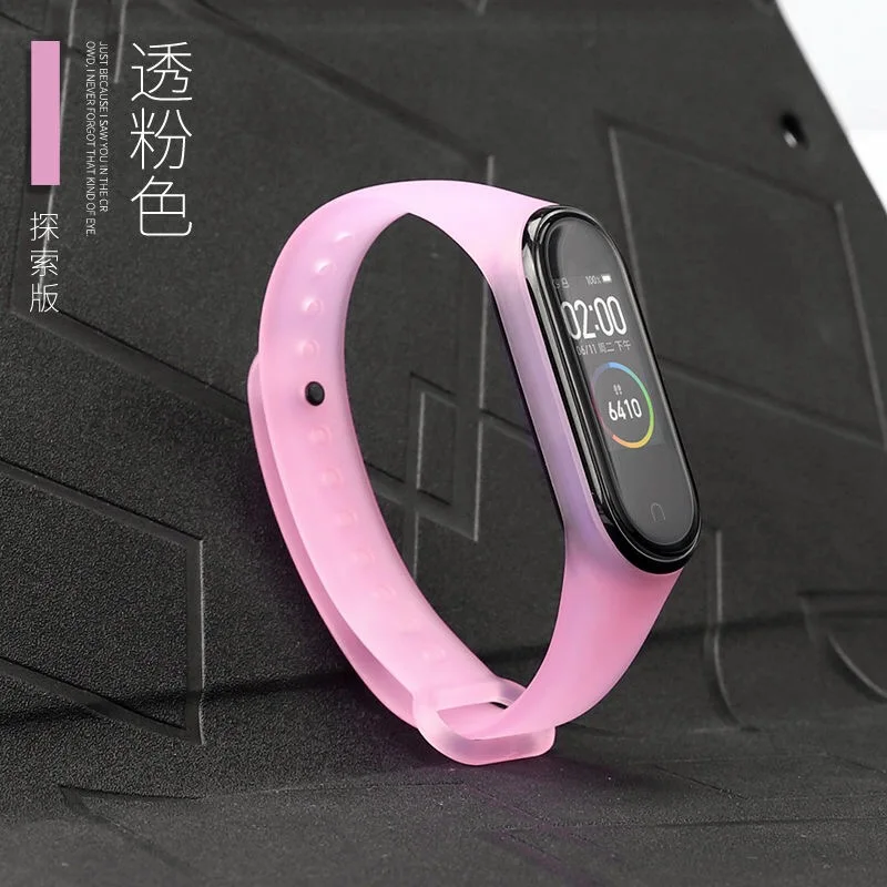 Браслет для Xiaomi mi Band 4 3 ремешок для спортивных часов Силиконовый браслет для Xiaomi mi Band 3 Аксессуары mi band 3 браслет - Цвет ремешка: pink