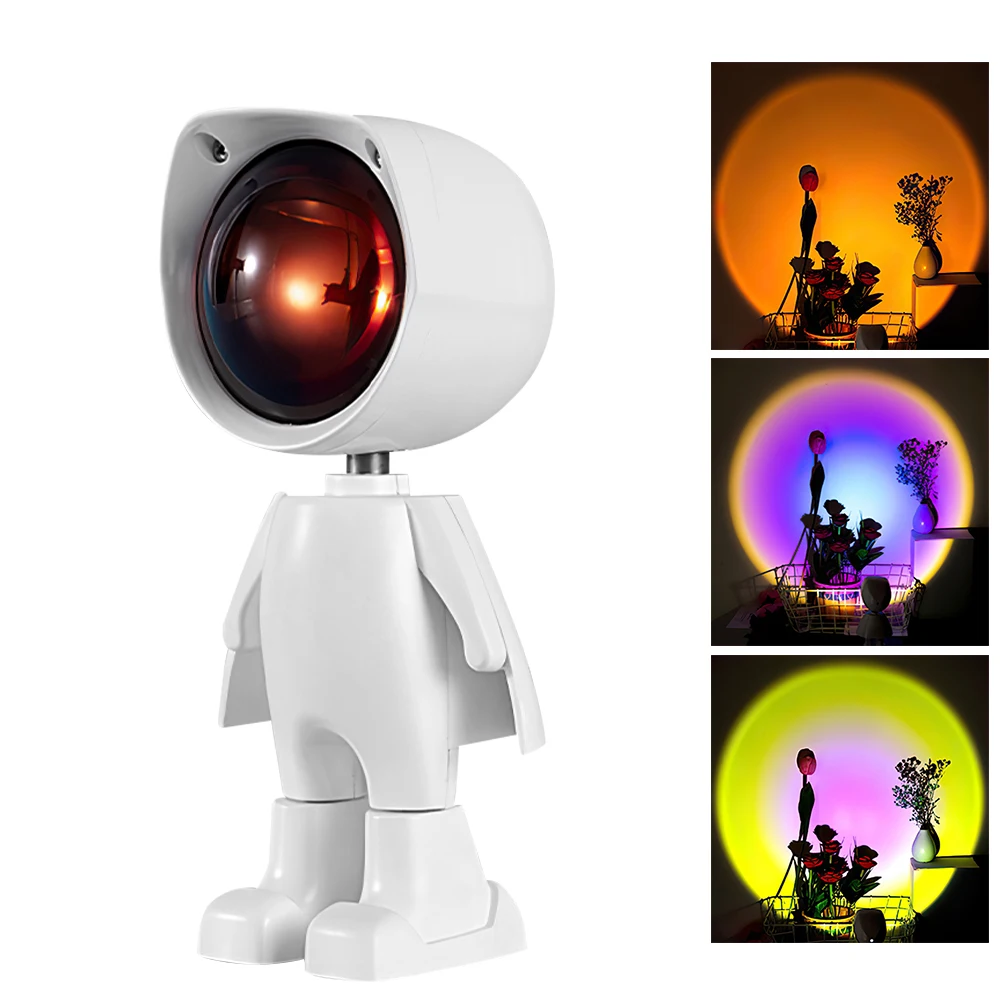 

Лампа С закатом, USB, ночник-прожектор, Радужный закат, проекция солнечного света, светодиодный ночник домашнее украшение красочный, атмосфер...