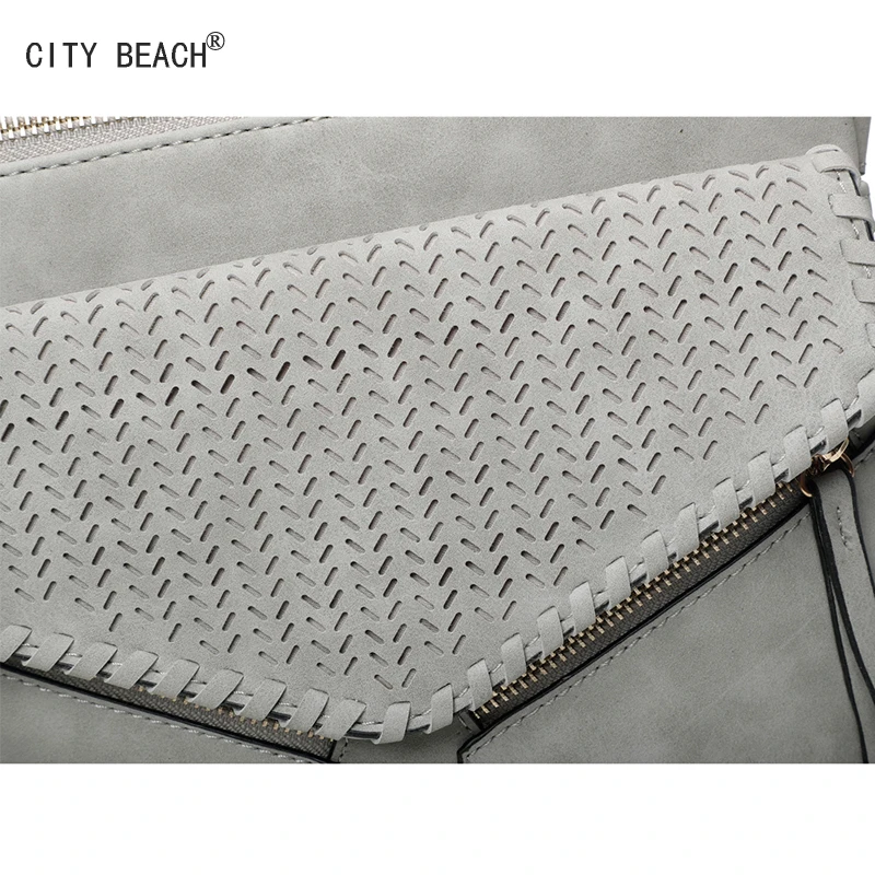 

CITY BEACH Frosted crossbody bag with double-opening design and woven female bag