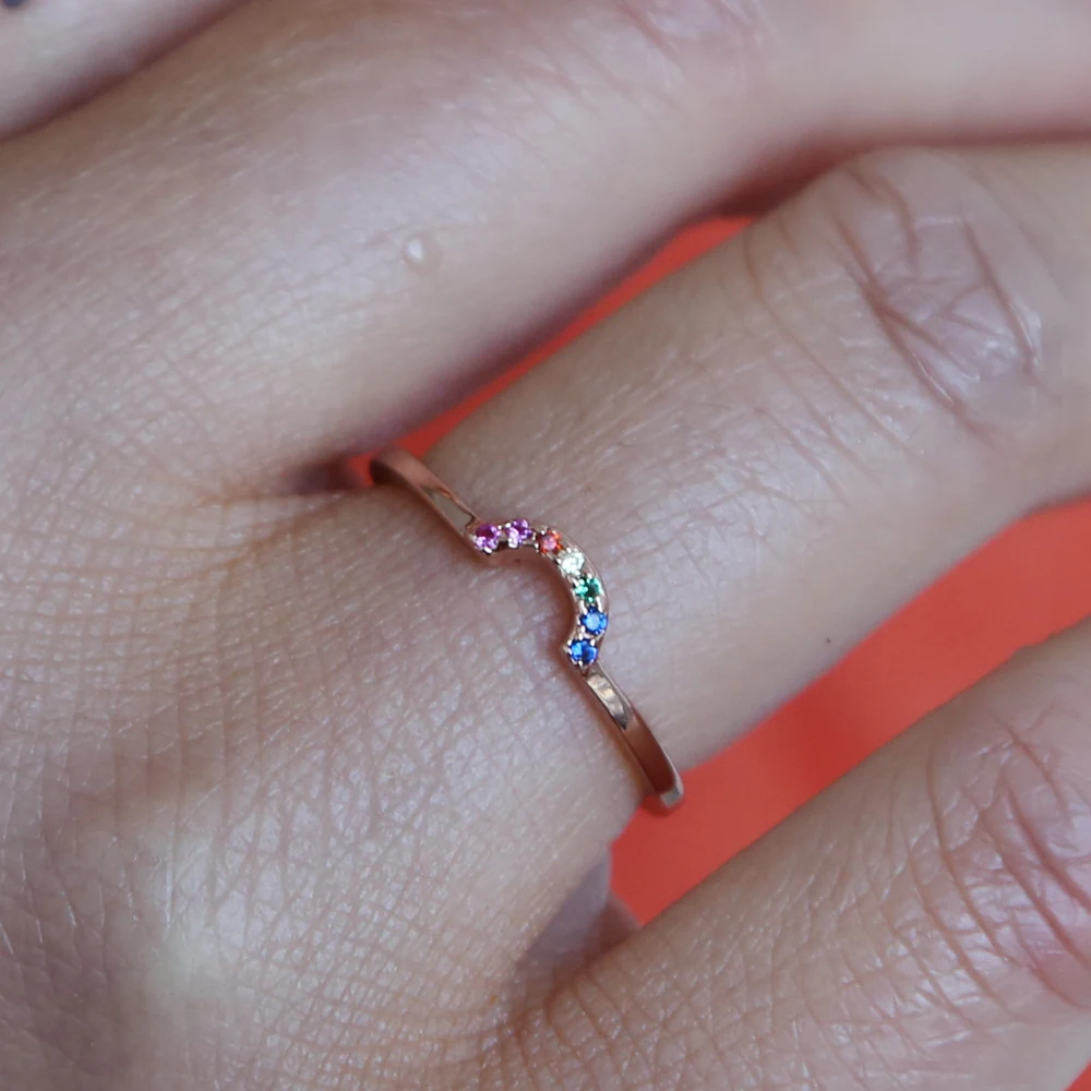 Классические розы золотая радужная кольцо для женщин оптовая продажа с фабрики