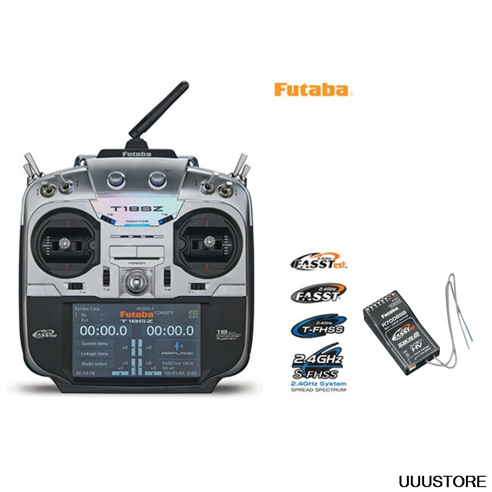 Радиосистема Futaba 18SZ 18 каналов радиоуправляемая с приемником R7008SB 2 4G для