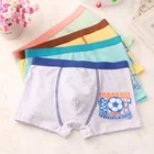 Трусы-боксеры для мальчиков-подростков 4 шт.лот, хлопковое нижнее белье для маленьких мальчиков, трусики с рисунком мультяшного динозавра, трипей, медведя, Детские здоровые трусики