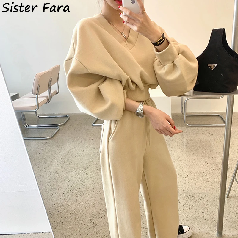 Женский костюм из двух предметов Sister Fara осенне-зимний пуловер с длинным рукавом и