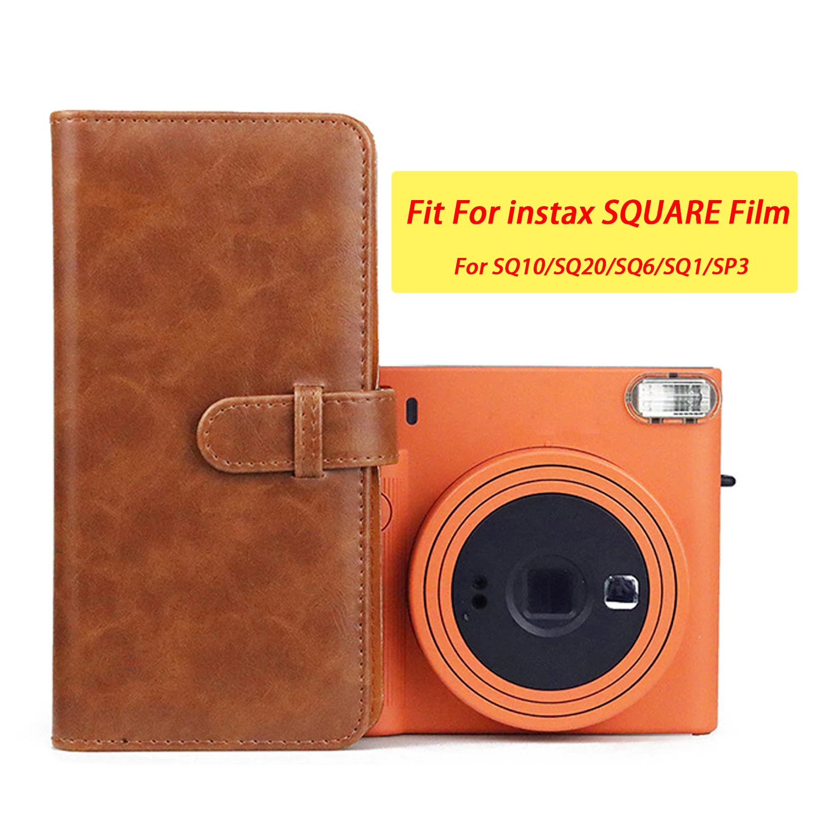 Фотоальбом из полиуретана 80 отделений для квадратной пленки Instax Fujifilm SQ1 SQ6 SQ20 SQ10 SP3