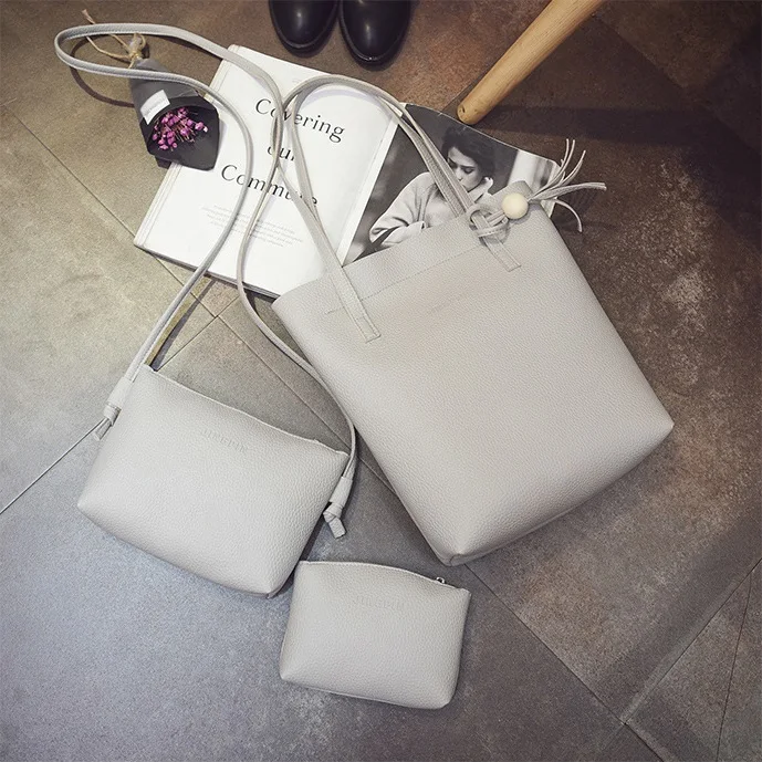 Женская сумка из искусственной кожи 3 шт. Наборы сумок Водонепроницаемая модная