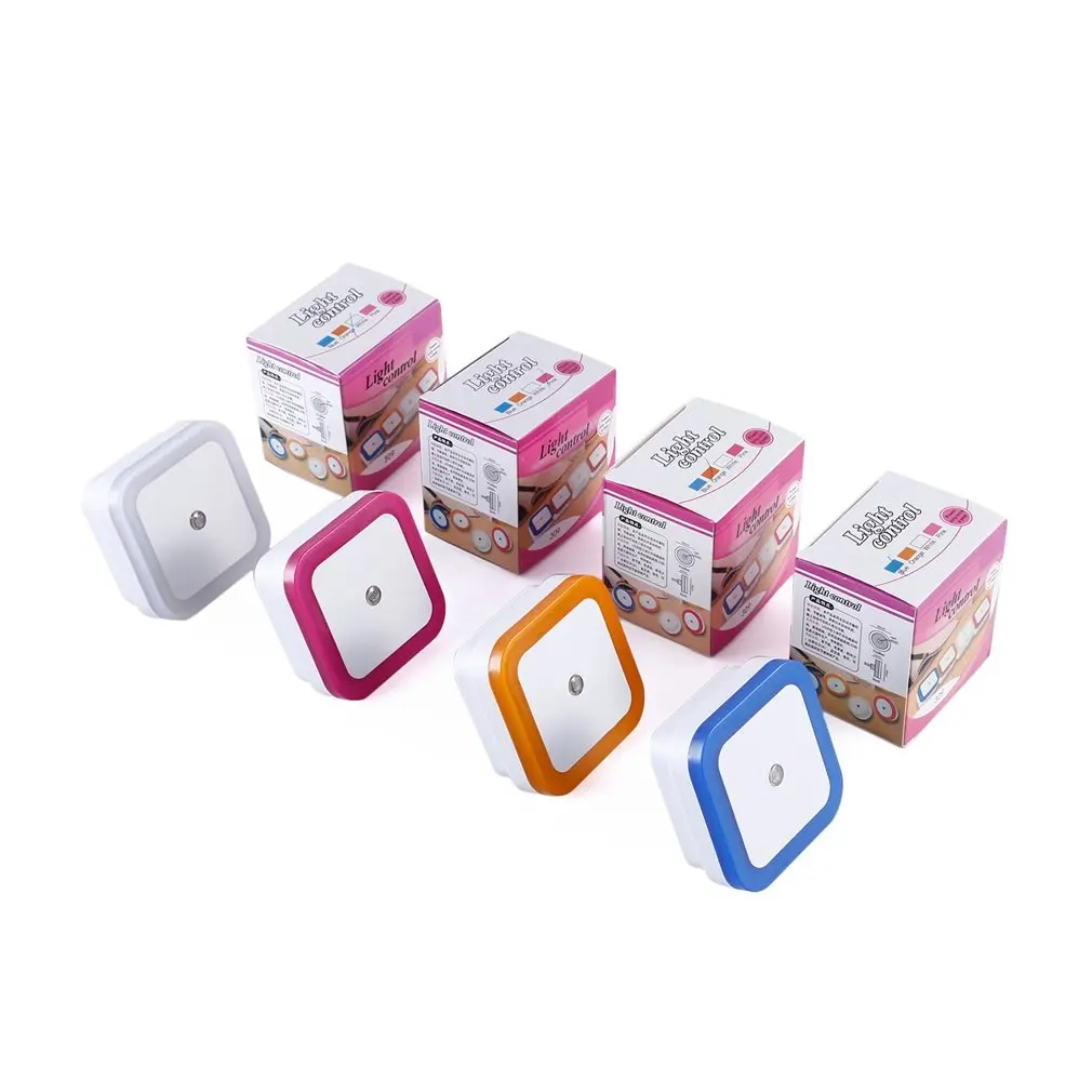 4 шт. 1 Вт светильник с датчиком управления Ночной вилка стандарта США для детей