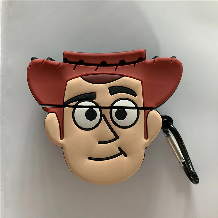 01 3D милая игрушка история Базз Вуди Лайтер головной убор чехол для Apple Airpods 1 2 Силиконовый Мультфильм защитный чехол для Earpods чехол - Цвет: 01