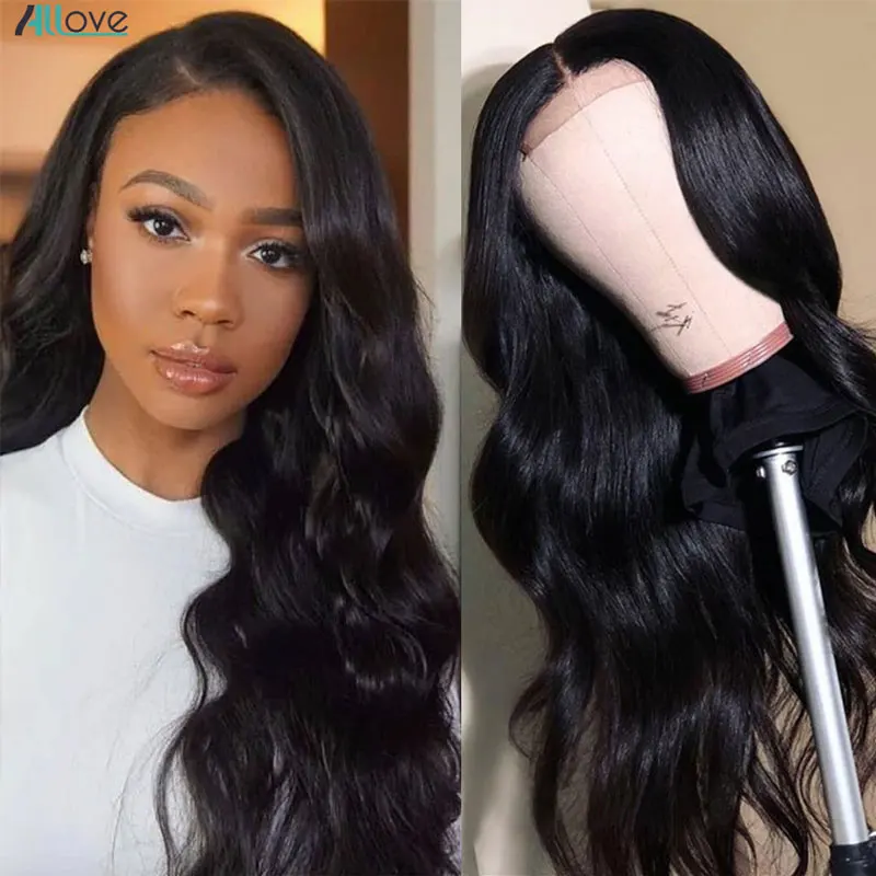 Парик с застежкой на сетке 4x4 парик из человеческих волос предварительно