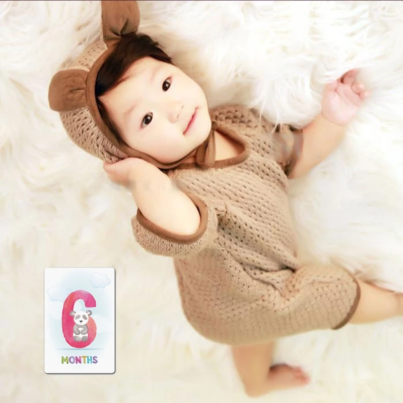 

12 Sheet Baby Photo Moment Cards Baby Shower Unisex Boy Girl Photo Keepsake Memory Landmark Gender Neutral