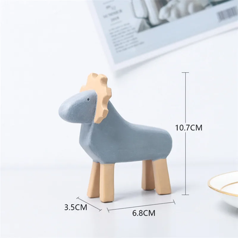 Смола мультфильм лес фигурки животных творческий Европейский Жираф носорог слон