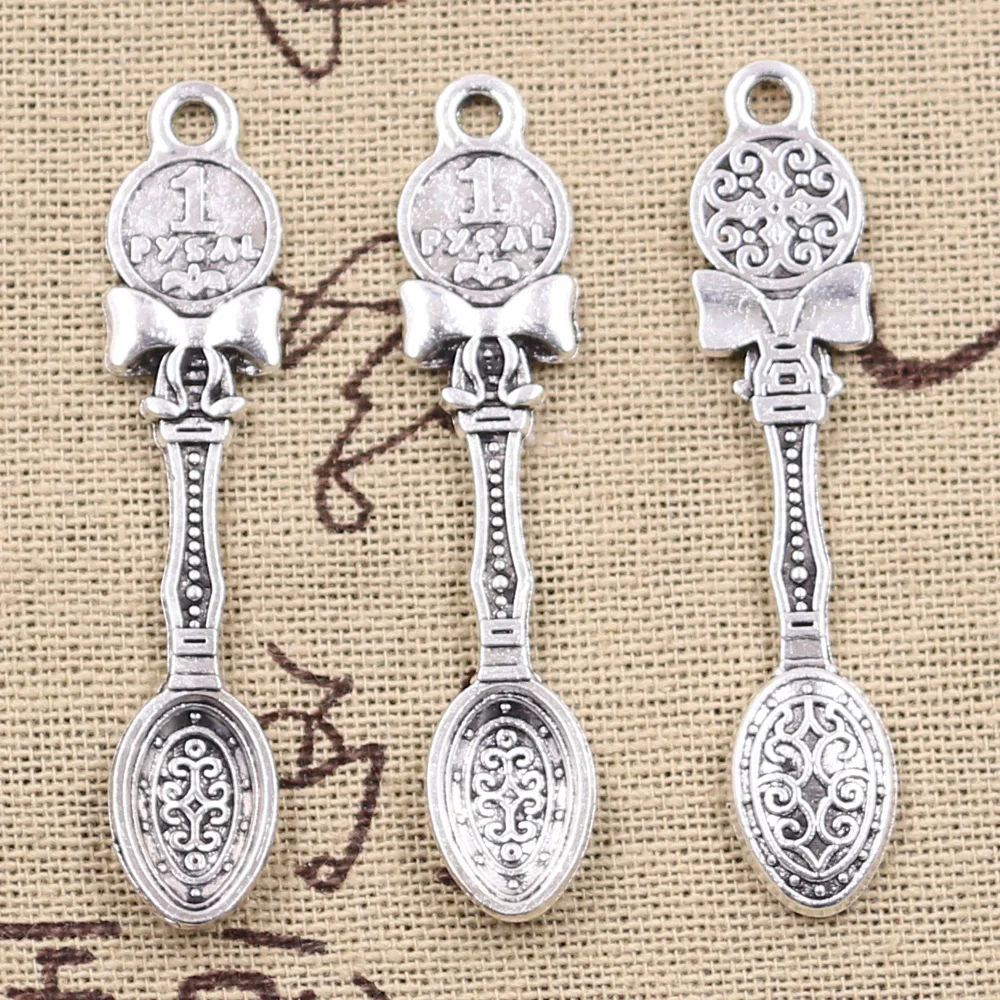 10 шт. Подвески лук бант ложка 53x11 мм старинные аксессуары для рукоделия фурнитура