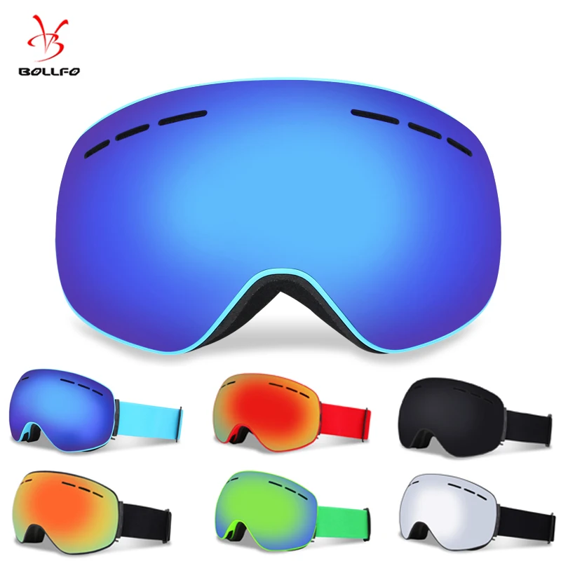 Magnetic Ski Goggles Snow Glasses spherical mirror UV400 Protection Anti-fog Snowboard Goggles Antiparras Skiing Eyewear BF654