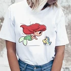 Милая женская футболка принцессы, одежда, повседневная футболка для девочек в стиле harajuku ulzzang kawaii 90-х, футболка, женский летний топ, уличная футболка