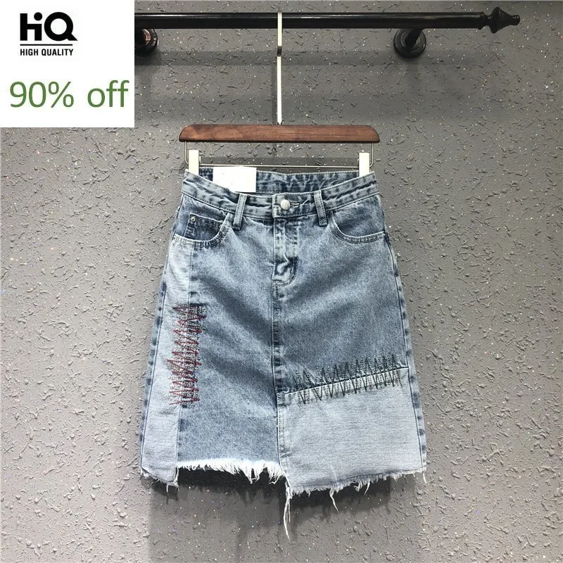 Женские Лоскутные юбки с высокой талией лето 2020 модная Повседневная мини юбка А