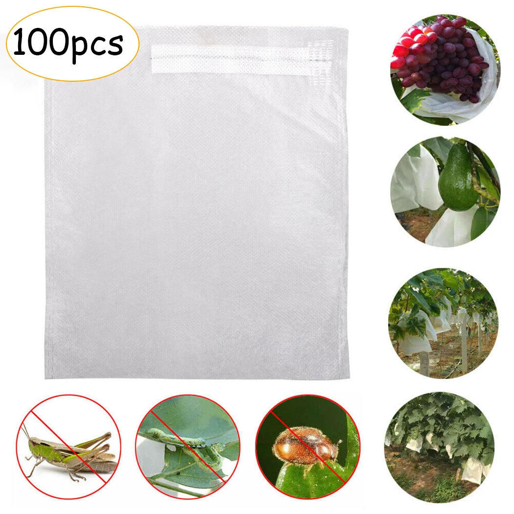 

100Pcs Grape Protection Bags Net For Vegetable Grapes Fruit Cover Protect Net Mesh Bag Against Insect Pest Control-Bird Home Gar
