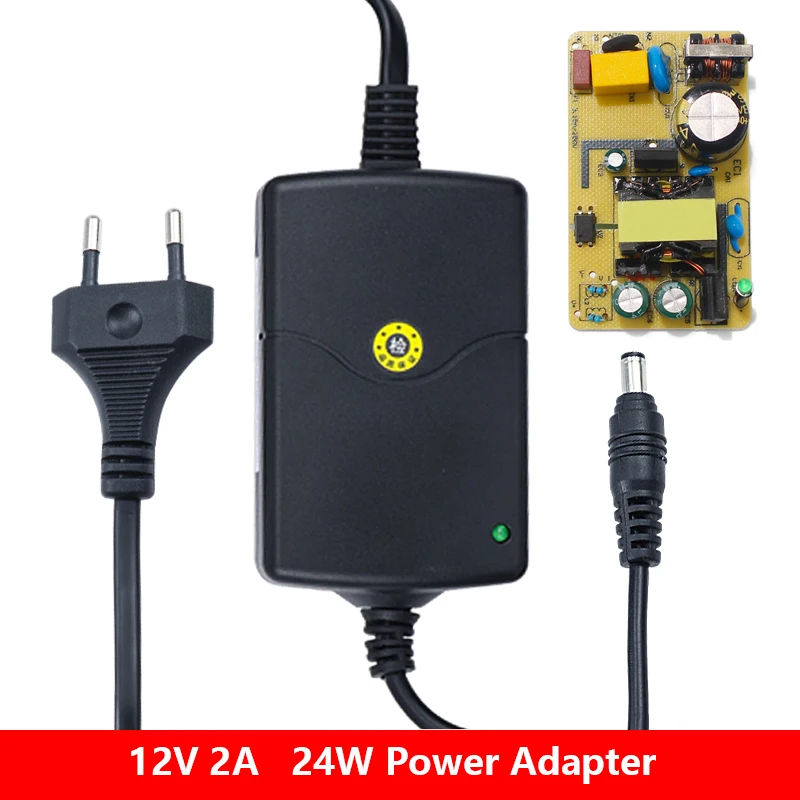 Блок питания адаптер постоянного тока 12 В 2 А защита от перегрузки по току