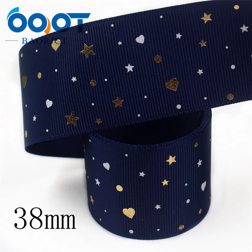I-19916-2177 OOOT BAORJCT I-19916-2172, 38 мм, 5 ярдов Новые Флуоресцентные красочные печатные корсажные ленты, DIY головной убор ручной работы подарочная упаковка - Цвет: I-19916-2177