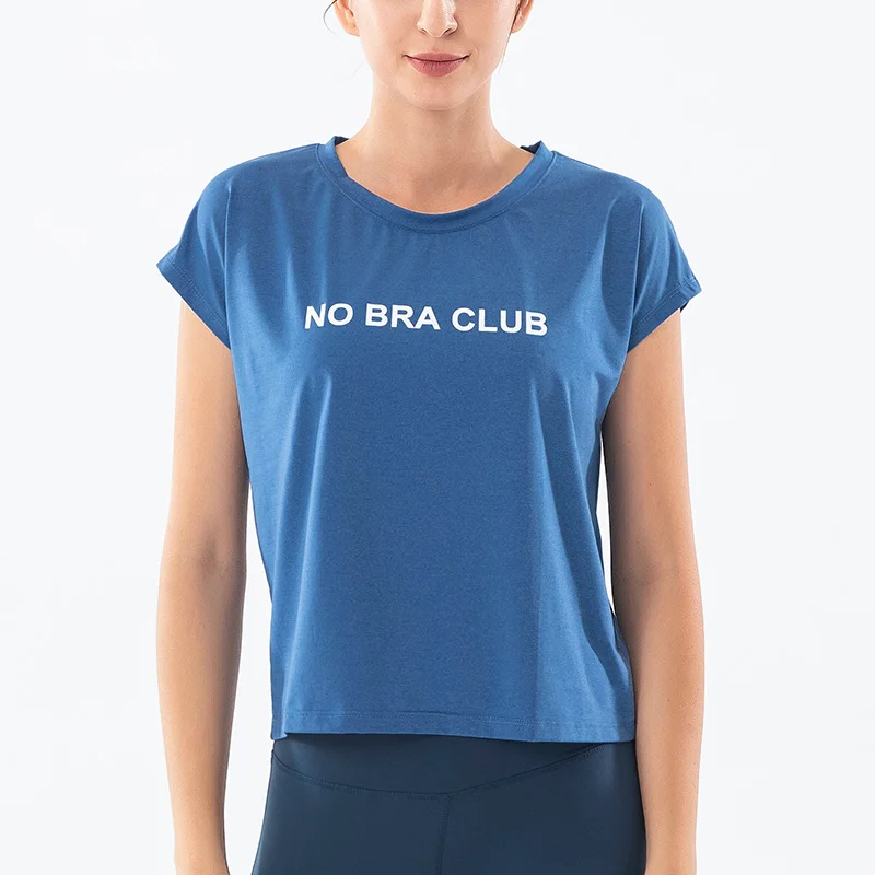 Женский топ для занятий йогой бега дышащие футболки с коротким рукавом